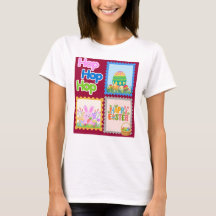 ホップ ホップ ホップ かわいいイースター 女性用Tシャツ