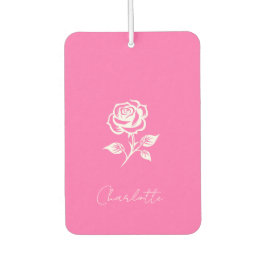 ホッモダンエレガントトピンク及びバラ名前をカスタムする カーエアーフレッシュナー