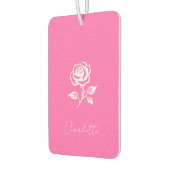 ホッモダンエレガントトピンク及びバラ名前をカスタムする カーエアーフレッシュナー (左)