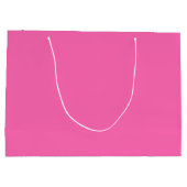 ホッモダンエレガントトピンク及びバラ名前をカスタムする ラージペーパーバッグ (裏面)