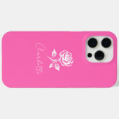 ホッモダンエレガントトピンク及びバラ名前をカスタムする Case-Mate iPhoneケース (裏面 (横))
