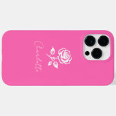 ホッモダンエレガントトピンク及びバラ名前をカスタムする Case-Mate iPhoneケース (裏面 (横))