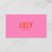 ホッモダントはっきりしたピンクレッドタイポグラフィ 名刺 (正面)