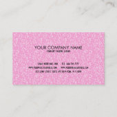 ホッモダントエレガントピンクグリッターと金ゴールドストライプ 名刺 (裏面)