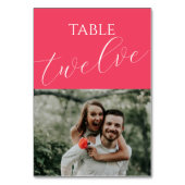 ホッモダントカラフルピ結婚ンクの写真 テーブルナンバー (正面)