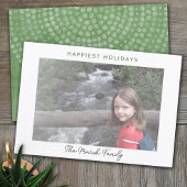 ホッモダントクリスマスドット白縁ど幸せな写真 シーズンカード