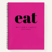 ホッモダントピはっきりしたンクレトロ空白のファミリーレシピ ノートブック (正面)