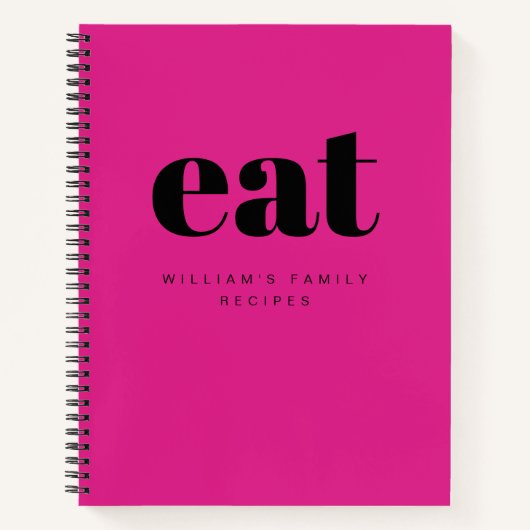 ホッモダントピはっきりしたンクレトロ空白のファミリーレシピ ノートブック (正面)