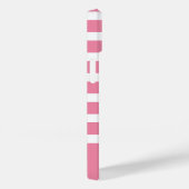 ホッモダントピンクとホワストライプイトのモノグラム Case-Mate iPhoneケース (裏面 / 右)