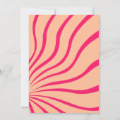 ホッモダントピンクはっきりしたタイポグラフィ婚約パーティ 招待状 (裏面)