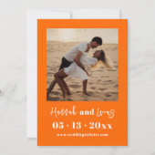 ホッモダントピンクはっきりしたフォト結婚式招待状 招待状 (裏面)