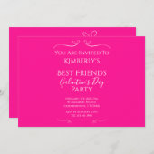 ホッモダントピンクガレンティーヌデイパーティー 招待状 (正面/裏面)