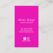 ホッモダントピンクスプレー&フラワー清掃サービス 名刺 (裏面)