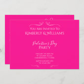 ホッモダントピンクパレンティーヌの日パーティー 招待状 (正面/裏面)