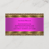 ホッモダントピンク金ゴールドヒョウ黒 名刺 (裏面)