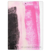 ホッモダント鮮やかピンクブラックインクモノグラムクリボア クリップボード (裏面)