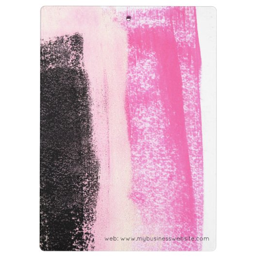 ホッモダント鮮やかピンクブラックインクモノグラムクリボア クリップボード (裏面)