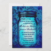 ホッモダンフの田舎のレースのメイ結婚ン・ジャー 招待状 (正面)