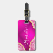 ホッモノグラムのトガーリー・ピンク・ブライト ラゲッジタグ (正面縦)