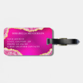 ホッモノグラムのトガーリー・ピンク・ブライト ラゲッジタグ (裏面横)