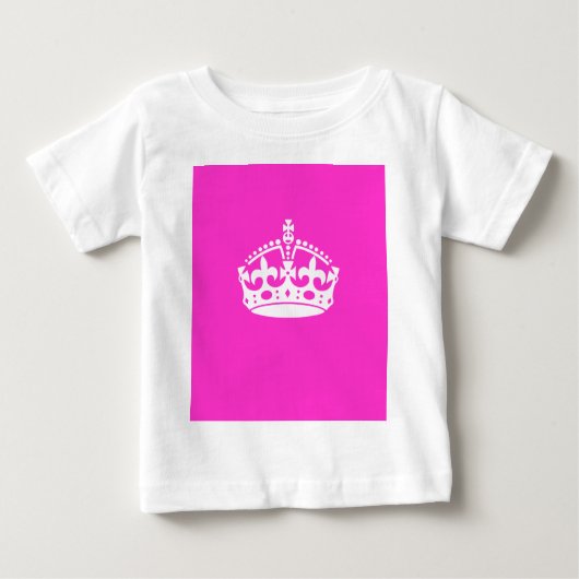 ホッ保トピンクの装飾のCALM CROWNシンボル ベビーTシャツ (正面)