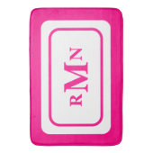 ホッ名門私立校風のトピエレガントッモノグラムのク バスマット (正面縦)