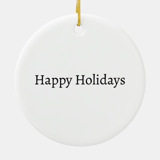 ホッ市松模様にク白の幾何学模様レトロモノグラム セラミックオーナメント (裏面)