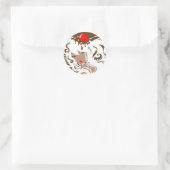 ホッ恋しく思トファッジサンデステッカー ラウンドシール (バッグ)