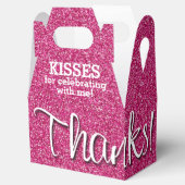 ホッ感謝していト・ピンクフェイクグリッター フェイバーボックス (オープン)