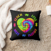 ホッ教えプ愛インスパイア自閉症意識先生T クッション (ブランケット)