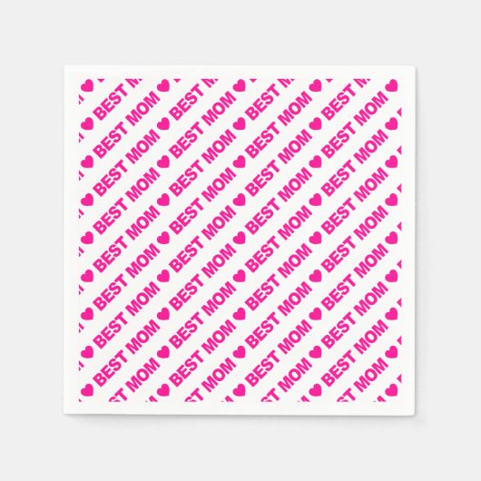 ホッ最高のトピンクオンホワイトペーパーナプキン スタンダードカクテルナプキン (正面)