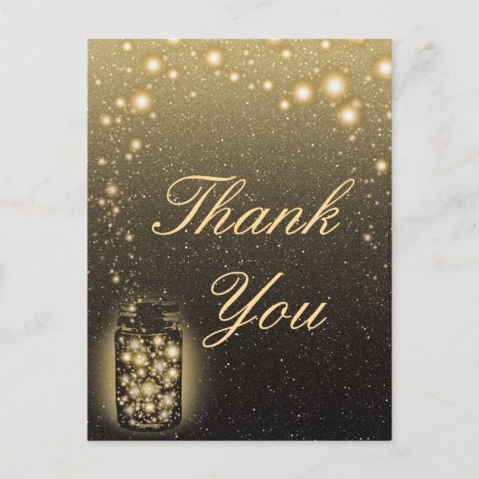 ホッ白熱［赤熱］光を放つタルの瓶ナイトスターズありがとう ポストカード (正面)