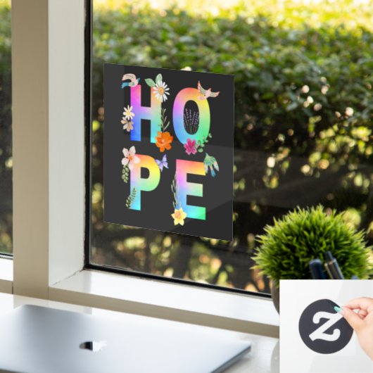 ホッ芸術的前向きやる気を起こさせる感動的 ウィンドウサイン (オフィス)