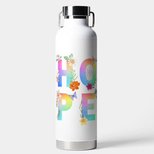 ホッ芸術的前向きやる気を起こさせる感動的 ウォーターボトル (正面)