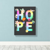 ホッ芸術的前向きやる気を起こさせる感動的 キャンバスプリント (インサイチュ (ウッドフロア))