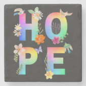 ホッ芸術的前向きやる気を起こさせる感動的 ストーンコースター (正面)