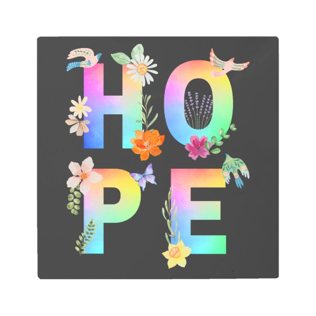 ホッ芸術的前向きやる気を起こさせる感動的 メタルプリント (正面)