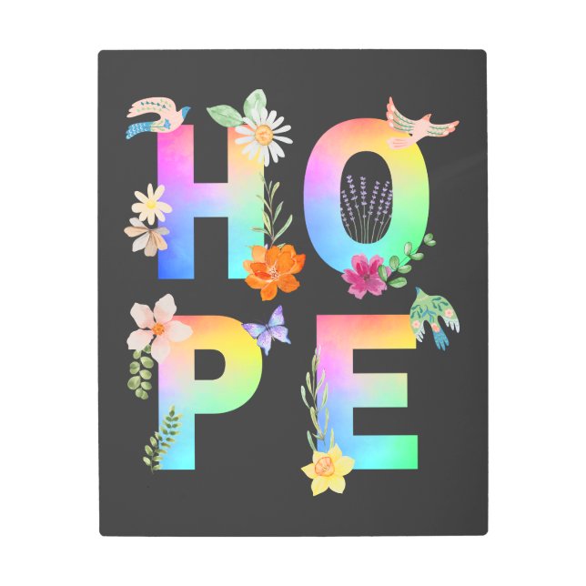 ホッ芸術的前向きやる気を起こさせる感動的 メタルプリント (正面)