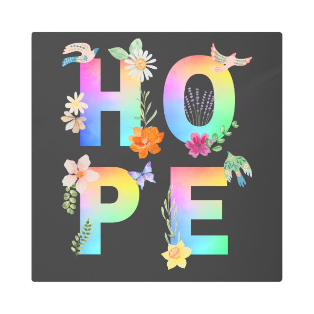 ホッ芸術的前向きやる気を起こさせる感動的 メタルプリント (正面)