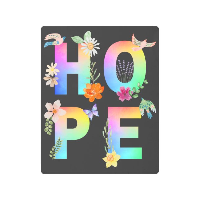 ホッ芸術的前向きやる気を起こさせる感動的 メタルプリント (正面)