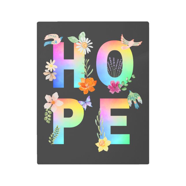 ホッ芸術的前向きやる気を起こさせる感動的 メタルプリント (正面)