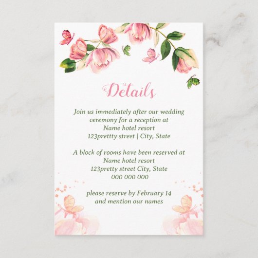 ホッ葉ク結婚花 エンクロージャーカード (正面)