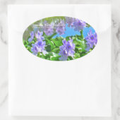 ホテイアオイ 楕円形シール (バッグ)