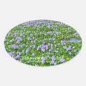 ホテイアオイ 楕円形シール (正面)