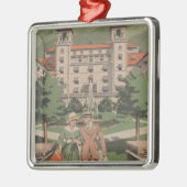 ホテルのコロラド州旅行ポスター メタルオーナメント (左)