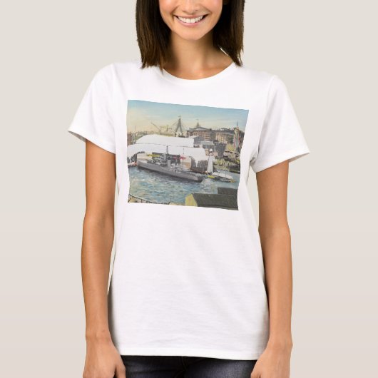 ホテルのバルコニーからのシドニーの海上博物館。 1998年 Tシャツ (正面)
