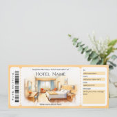 ホテルの予約状況ギフト券 招待状 (スタンド正面)