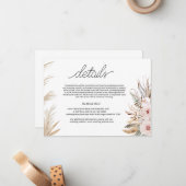 ホテルの結婚詳細イントロピカルフラワーズ ノートカード (正面/裏面インサイチュ)