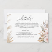 ホテルの結婚詳細イントロピカルフラワーズ ノートカード (正面)