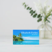 ホテルの美しい豪華な屋外プール 名刺 (スタンド正面)